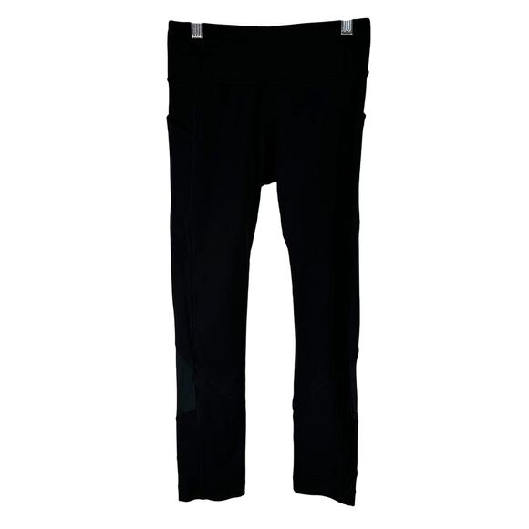 Lululemon Pace Rival Crop 22" Black Women's Yoga Leggings Size 2 Good Condition - Picture 2 of 9
